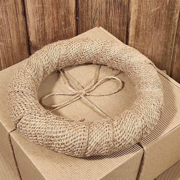Wianek do kompozycji jutowy ok 25 cm 