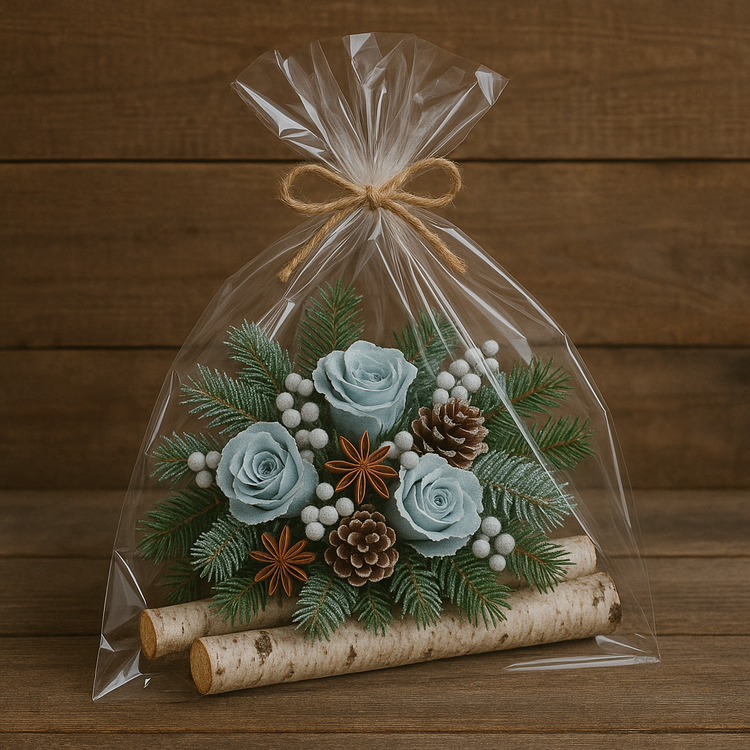 Lotus dyed diameter 6-8 cm 6 pcs/pkg black