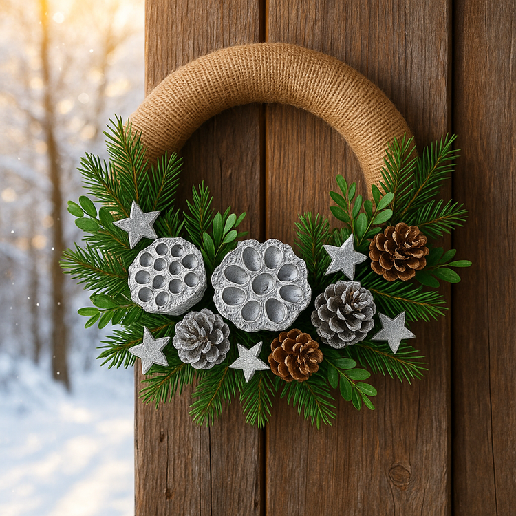 Lotod Durchmesser 6-8 cm 6 Stck silbern lackiert