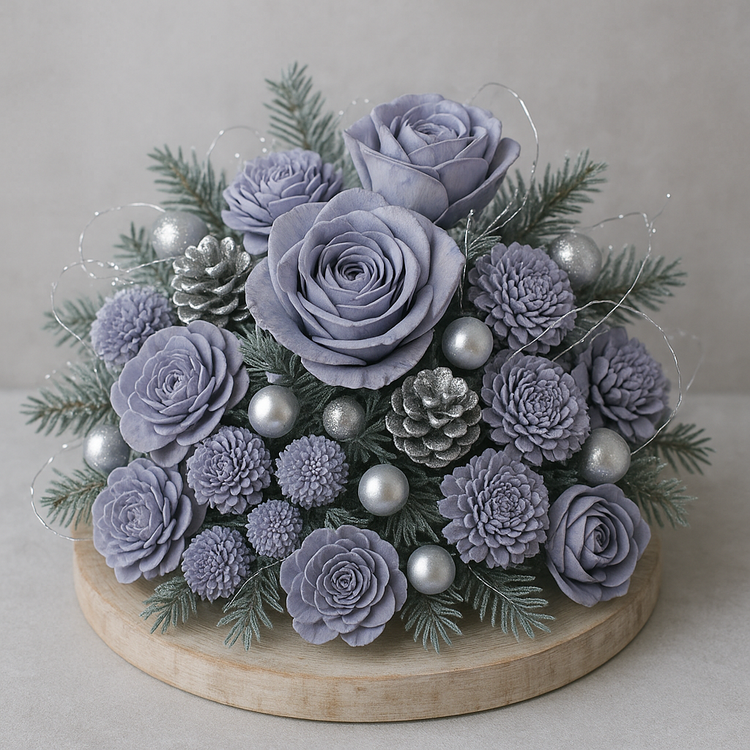 Getrocknete Salzblumen 45-50 Stück / Packung - Pastellpurpur