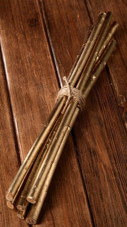 Sticks 35cm 6pcs/pkg Gold, in bunch