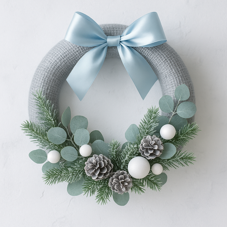Jute wreath silver ca. 25 cm