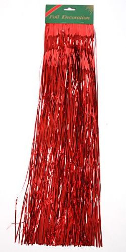 Red tinsel, length  50 cm