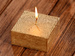 Rustic candle 70/70mm gold