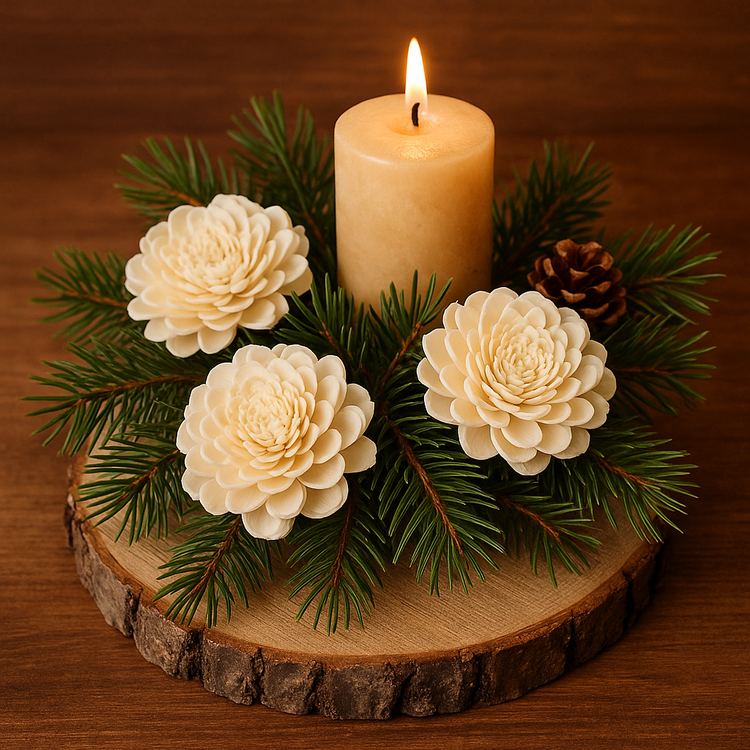 Belly Blumen 6 cm 6 Stck - weiß