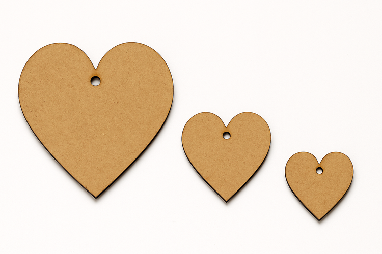 Weihnachtsdekoration aus Holz Holzherzen 10,8,6 cm-3 St./Pack