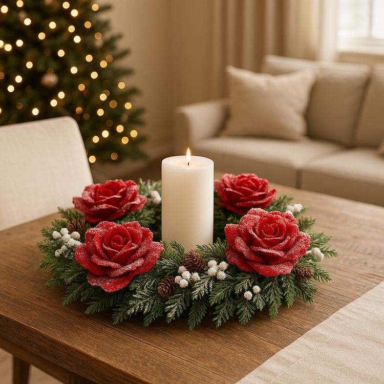 Rosenkopf Rot 11,5 cm 3 Stk/Pkt