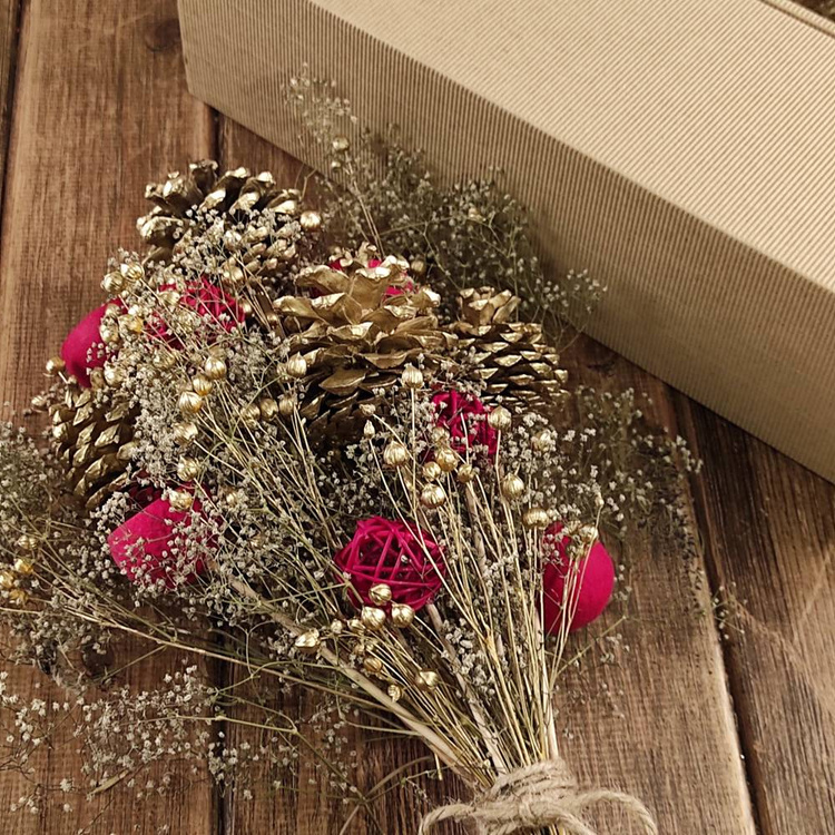 Bouquet of Bell cups Gold-Brown-Natural 9 pcs/pkg