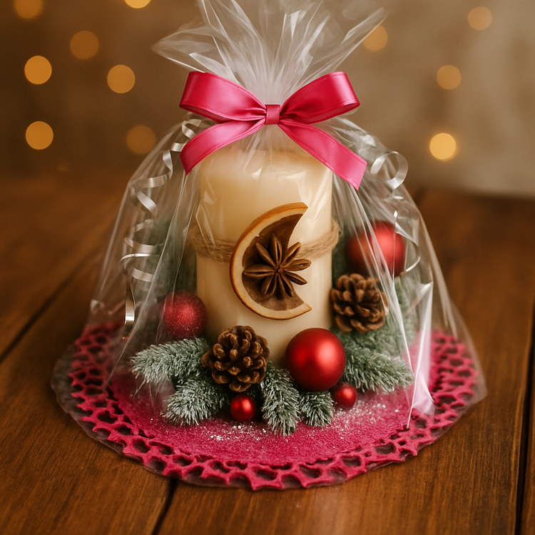 Filzmatte mit Sternen dunkles Rosa 20 cm