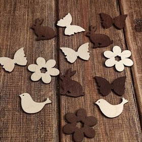 Easter wooden figurines, 24 pcs / pack PROMOTION