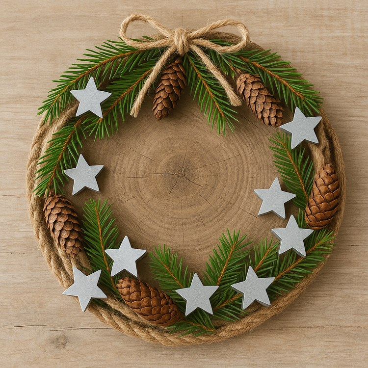 Weihnachtsdekoration aus Holz, Holzsterne 3 cm-12 St./Pack