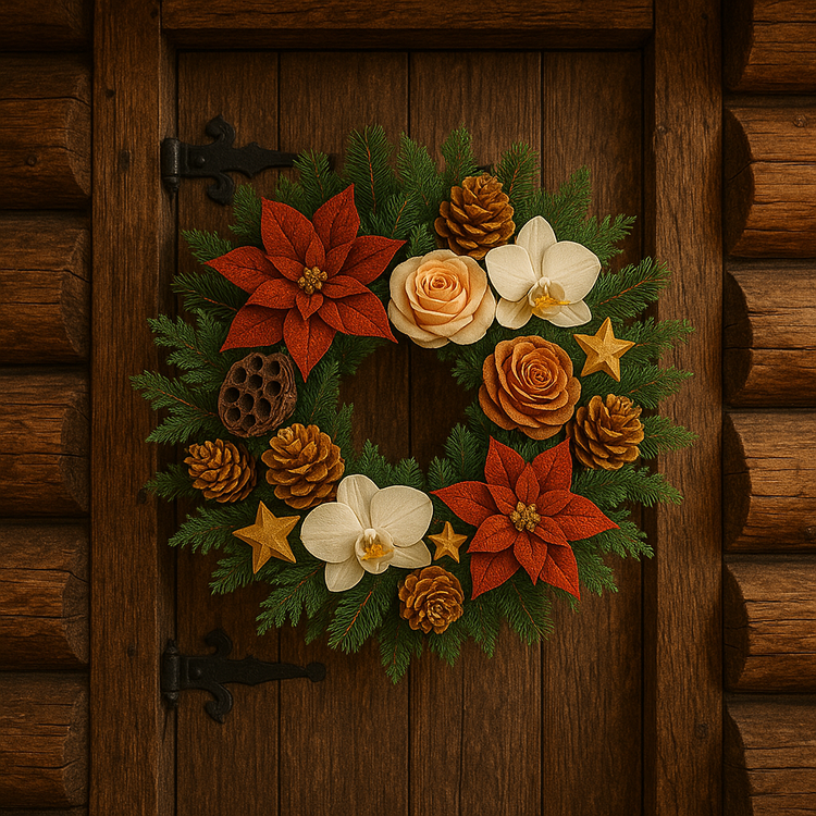 Lotos gefärbt Durchmesser 6-8 cm 6 Stck schwarz