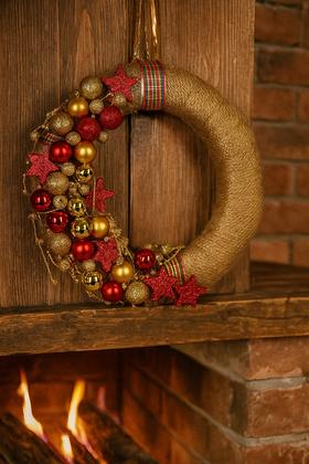 Weihnachtskranz Goldene Weihnachten 25-30 cm