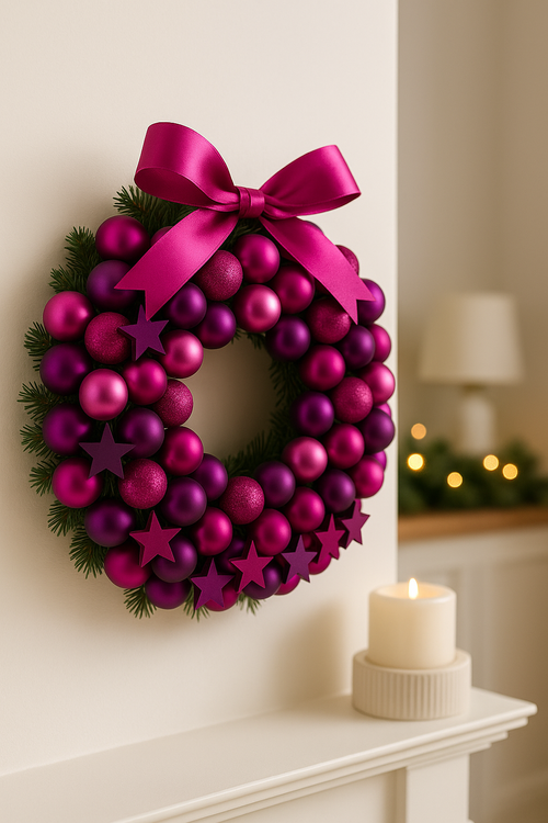 Glaskugeln am Draht, 20 mm, rosa-weiß, glanzlos/glänzend, Bündel von 18 Stücken