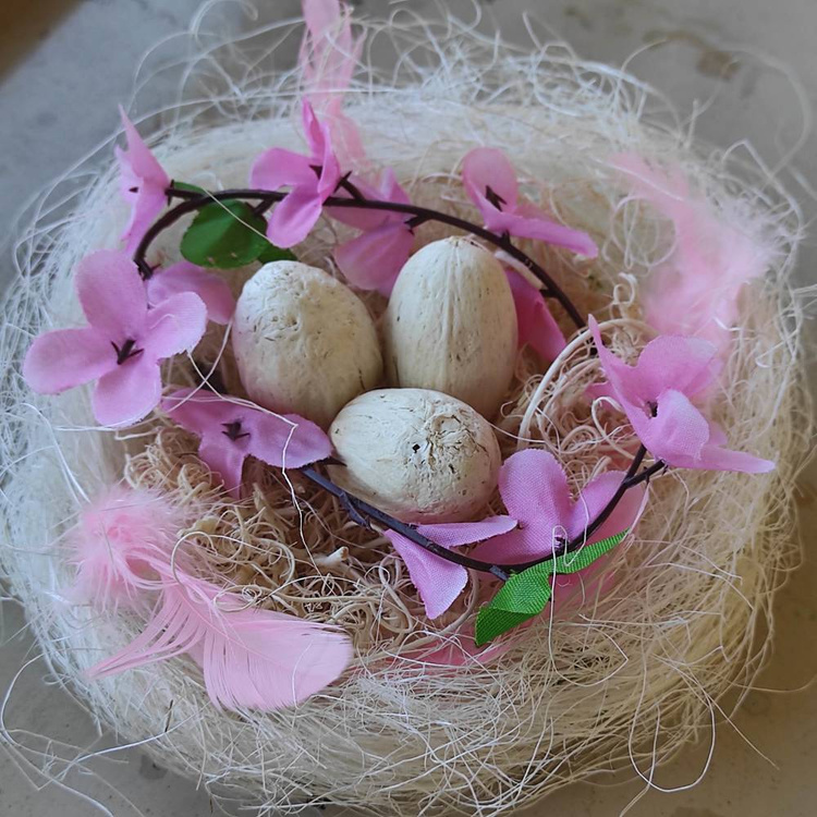 Natural whitened nest 8-12 cm 