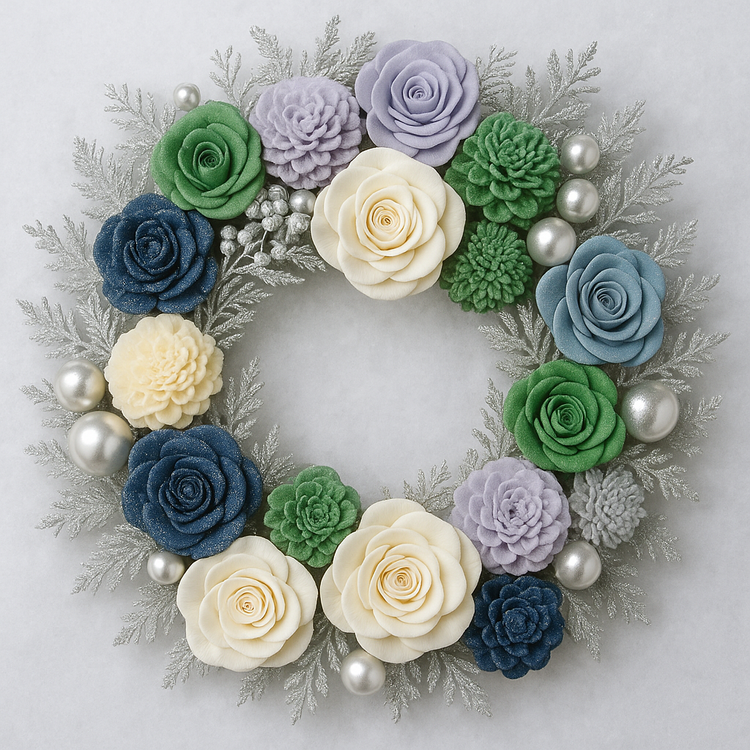 Lotus dyed diameter 6-8 cm 6 pcs/pkg black