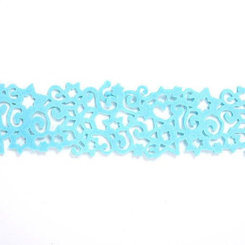 Felt, azure garland, 6  cm / 180 cm