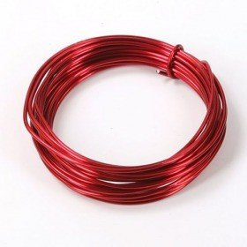 Floral Aluminiumdraht 5 m - rot