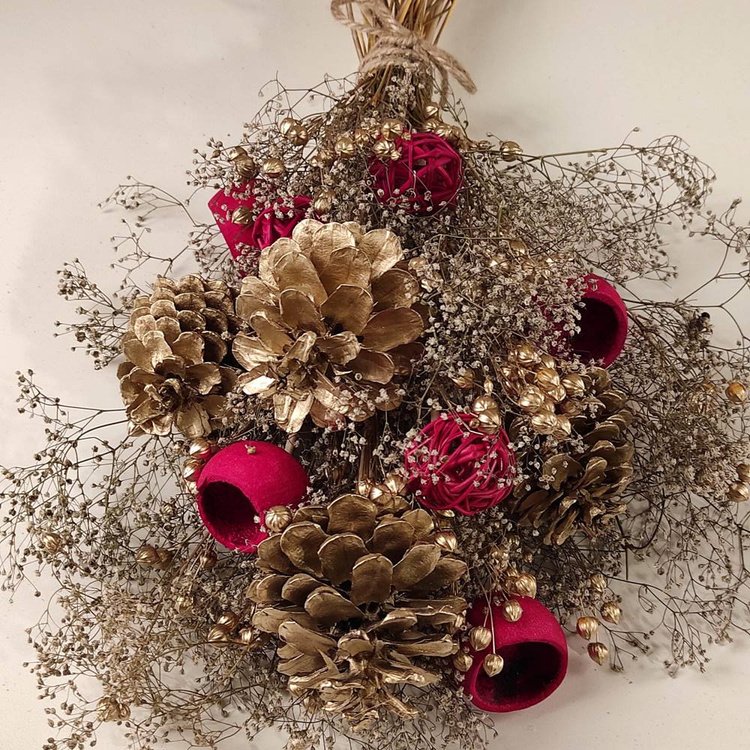 Bouquet of Bell cups Gold-Brown-Natural 9 pcs/pkg