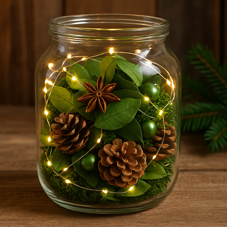 Dyed leaves, 30 g, ca 850 pcs - dark green 0,5 l