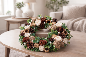 Flower Box with sponge for dry and artificial plants 10/10 cm, eco pattern