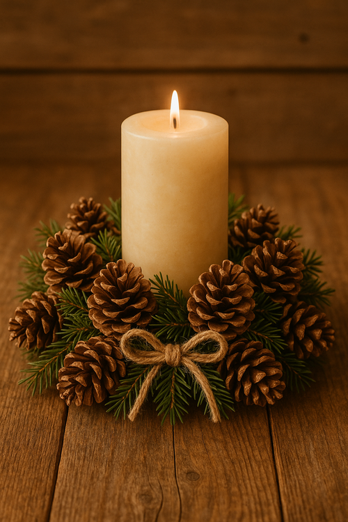 Mountain pine cone, 12 pcs/pkg, purple