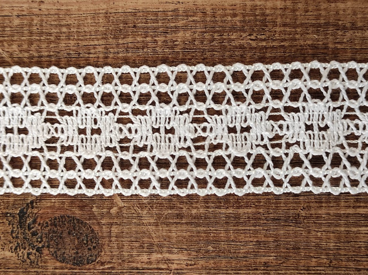 cotton white lace C 020 50mm L:2.0m