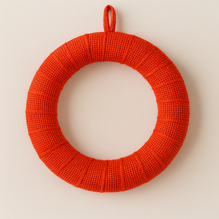 Kranz aus Jute ca. 25 cm helles Rosa