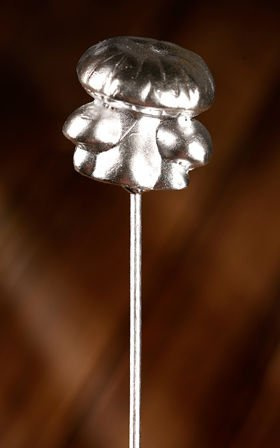 Ceramic mushrooms on stick - gold,5/25 cm
