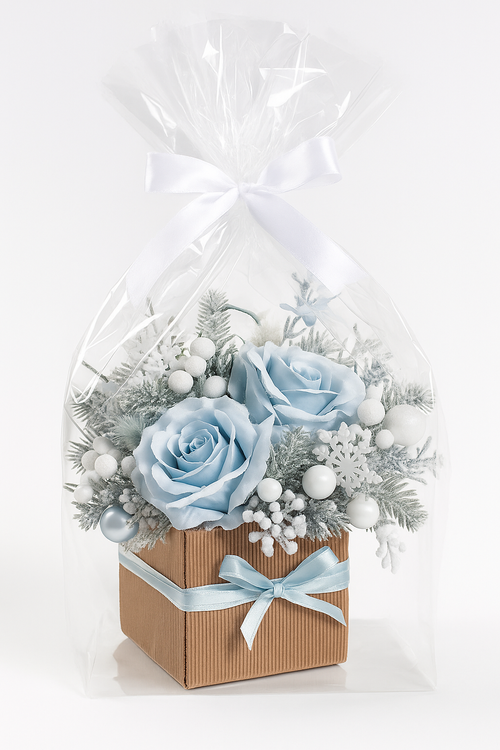 Bouquet of roses, flowerbox, floral basket of roses and wildflowers Mother's Day, birthday, name day 