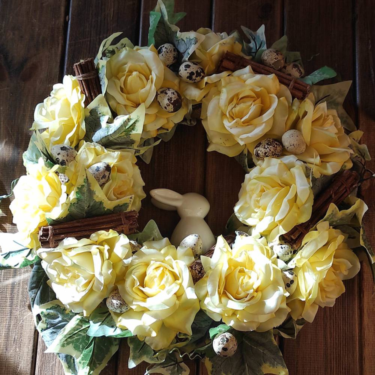 Spring jute wreath 45 cm 