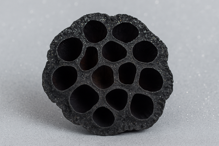 Lotus dyed diameter 6-8 cm 6 pcs/pkg black