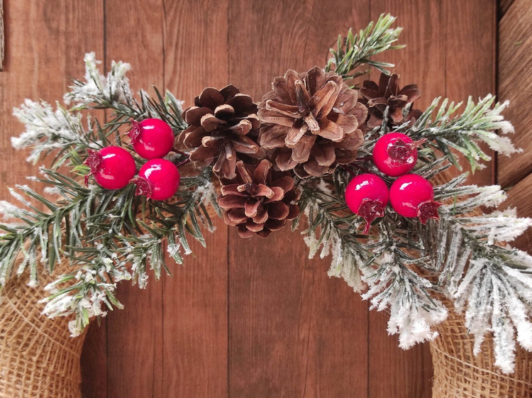 Jute wreath natural ca. 25 cm