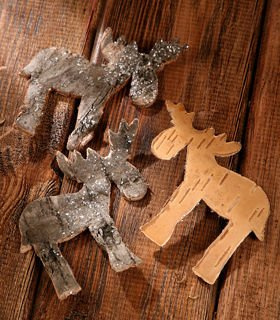 Birkenschmetterlinge mit Stiel, 6 Stücke, ca. 20 cm