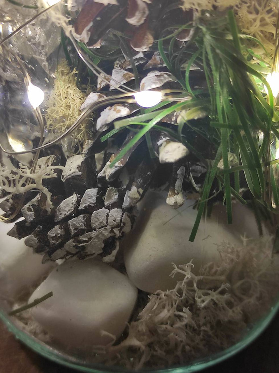 Wald im WINTER 1 Glas DIY Material zum Selbermachen 