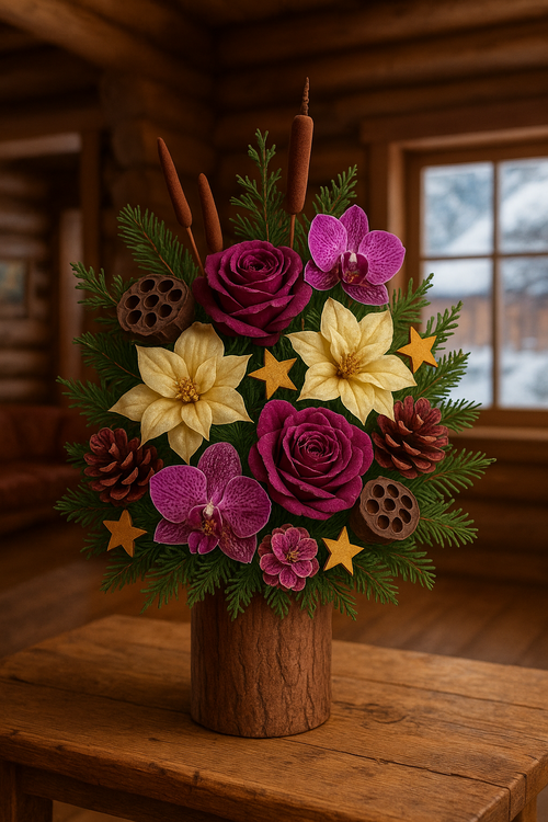 Lotus dyed diameter 6-8 cm 6 pcs/pkg black