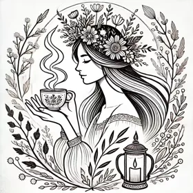 Gift: heart candle, cedar rose, fragrant flower, winter tea in a gift box