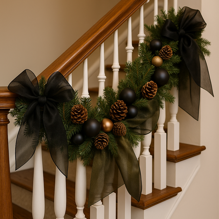 Organza, trimmed 12 cm, length 9 m (black)