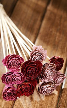 Bouquet of 6 Cedar Roses Pink