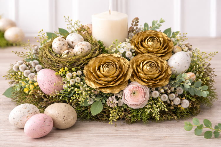 Róże z szyszek cedru – 6 sztuk | Rustykalne ozdoby naturalne GrandDeco