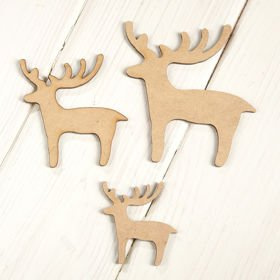 Weihnachtsschmuck Holzrentiere 5,8,10 cm 3 St./Pack