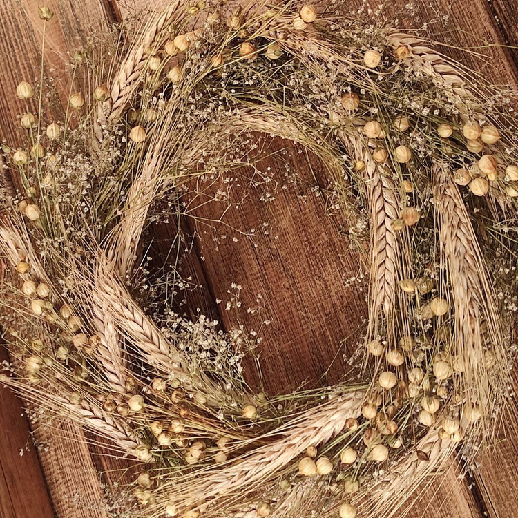 Bunch of grass, grains and linum, ca. 40 cm