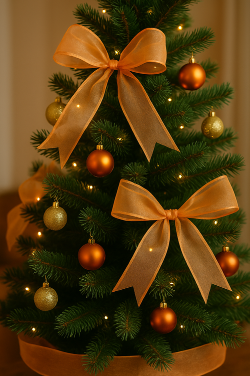 Organza GD 12 cm, 9 m long, hemmed, orange