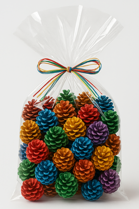 Feathers in box - dark pink