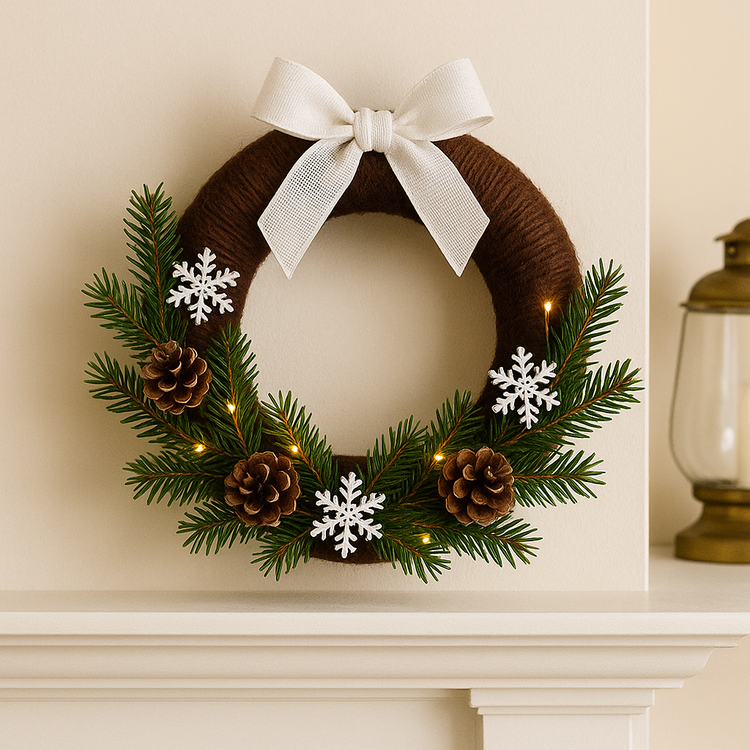 Jute wreath brown  ca. 25 cm