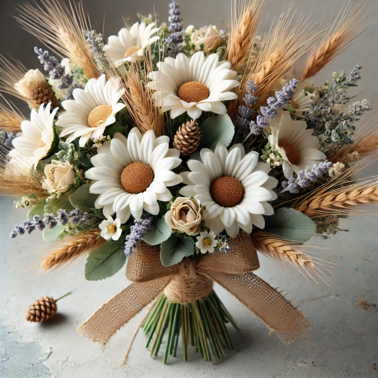 A bouquet of artificial daisy flowers - about 24 flowers 40 cm