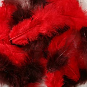 Federn ca. 200 Stck - mix: rot/braun