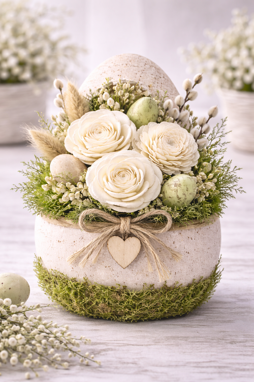 Handgefertigte Weihnachtsdekoration - Weiße Christbaumblumen - 30 St./Pack