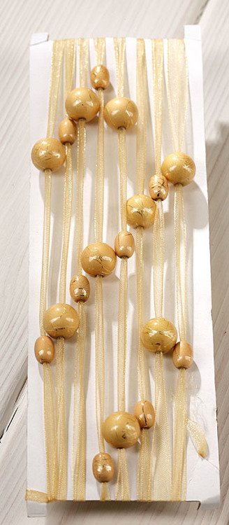 Girlanda perelki złoto-krem 180 cm 